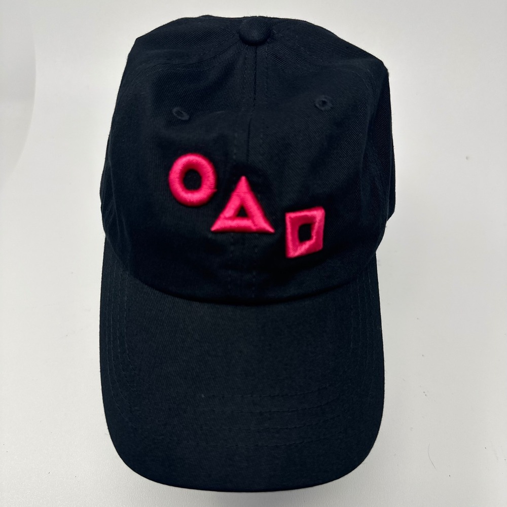 Squid Game Embroidered Black Dad Hat Baseball Cap Adjustable Classics Yupoong